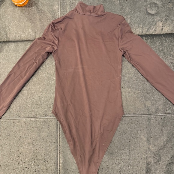 Turtleneck bodysuit dark brown - Picture 2 of 2